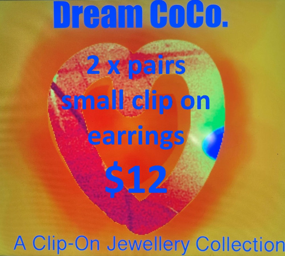 2 x Pairs Clip on Earrings